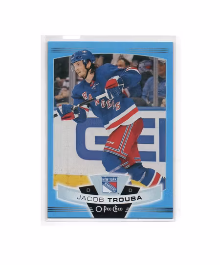 2019-20 O-Pee-Chee Blue Border #603 Jacob Trouba (10-X166-RANGERS)