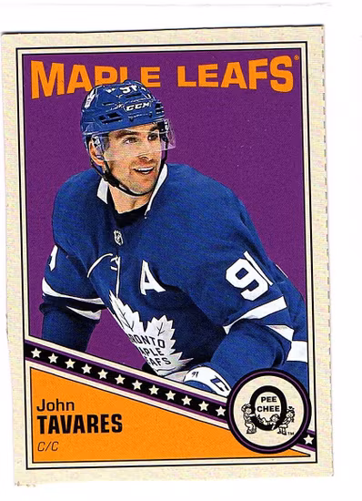 2019-20 O-Pee-Chee Box Bottoms #429 John Tavares (10-X129-MAPLE LEAFS)