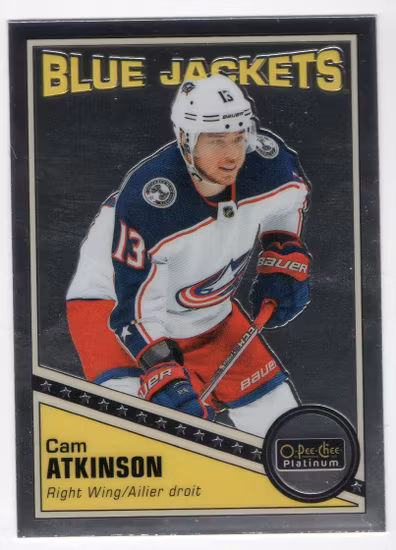 2019-20 O-Pee-Chee Platinum Retro #R49 Cam Atkinson (10-X95-BLUEJACKETS)
