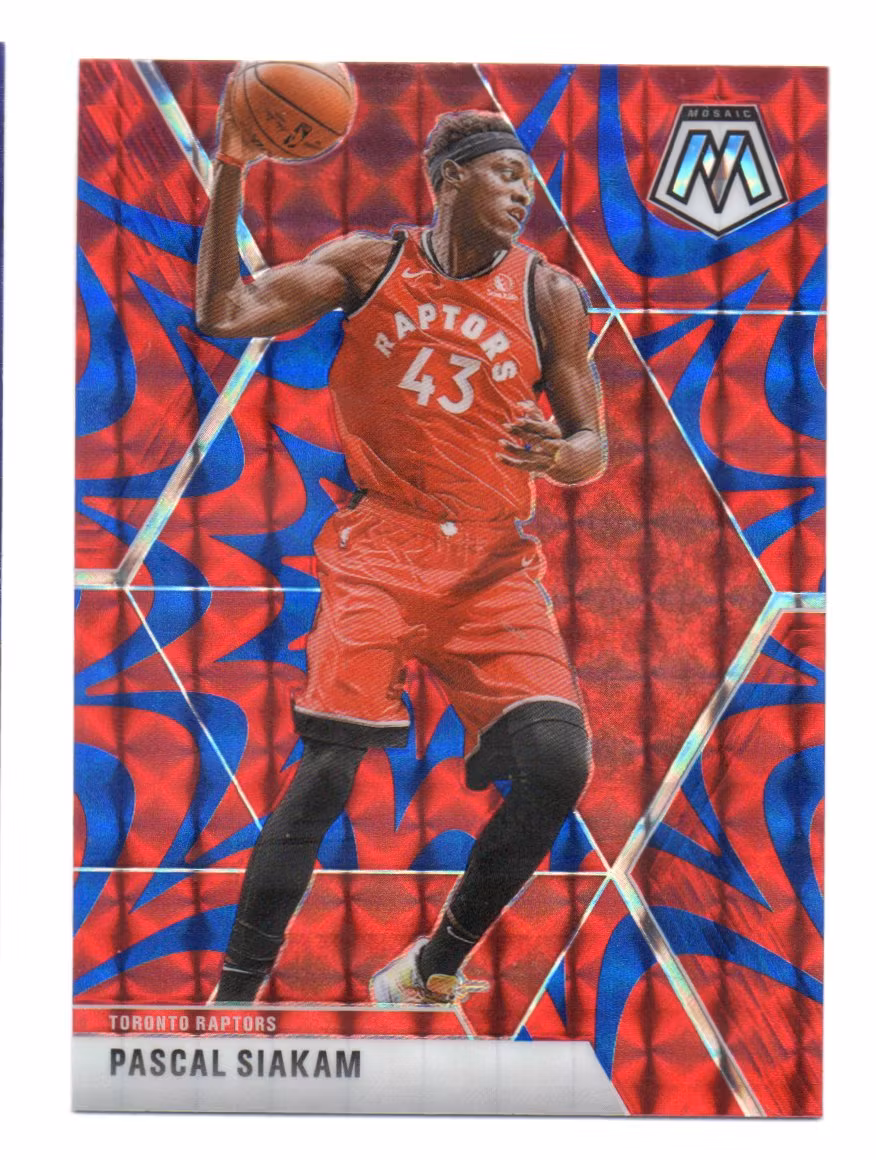 2019-20 Panini Mosaic Mosaic Blue Reactive #19 Pascal Siakam (15-X328-NBARAPTORS)