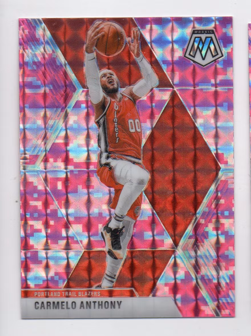2019-20 Panini Mosaic Mosaic Pink Camo #25 Carmelo Anthony (20-X319-NBATRAILBLAZERS)