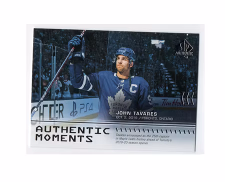 2019-20 SP Authentic #112 John Tavares AM (10-X143-MAPLE LEAFS)