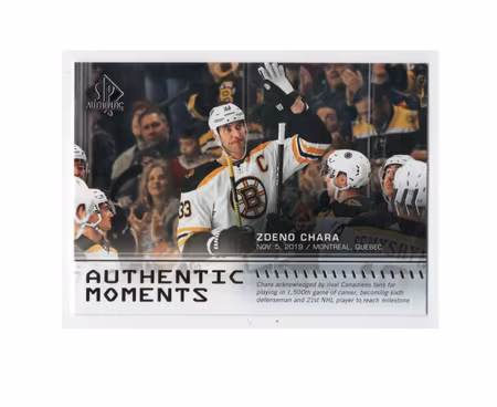 2019-20 SP Authentic #114 Zdeno Chara AM (10-X148-BRUINS)