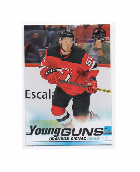 2019-20 Upper Deck #239 Brandon Gignac YG RC (25-X207-DEVILS)