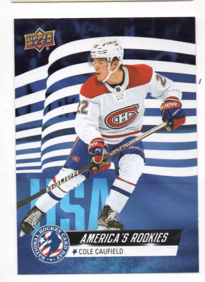 2022 Upper Deck National Hockey Card Day #USA1 Cole Caufield (25-X303-CANADIENS)