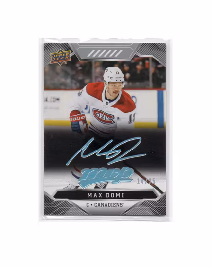 2019-20 Upper Deck MVP Super Script #219 Max Domi (50-2x4-CANADIENS)