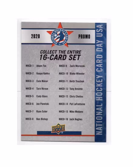 2019-20 Upper Deck National Hockey Card Day USA #NNO Checklist (10-X219-OTHERS)