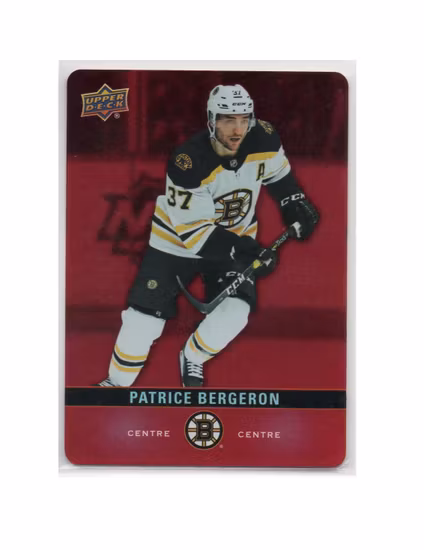 2019-20 Upper Deck Tim Hortons Red Die Cuts #DC16 Patrice Bergeron (15-X43-BRUINS)