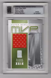 2010-11 ITG Famous Fabrics Super Bowl MVP #0 Steve Young (300-SLABBED2-NFL49ERS)