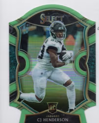2020 Select Prizm Neon Green Die Cut #89 C.J. Henderson (30-X300-NFLJAGUARS)