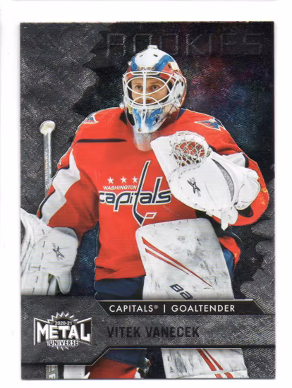 2020-21 Metal Universe #108 Vitek Vanecek RC (20-X317-CAPITALS)