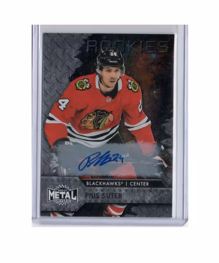 2020-21 Metal Universe Silver #147 Pius Suter AU (150-X240-BLACKHAWKS)