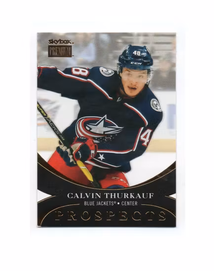 2020-21 Metal Universe Skybox Premium Prospects #PP42 Calvin Thurkauf (20-X239-BLUEJACKETS)