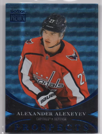 2020-21 Metal Universe Skybox Premium Prospects Star Sapphires #PP18 Alexander Alexeyev (20-X317-CAPITALS)