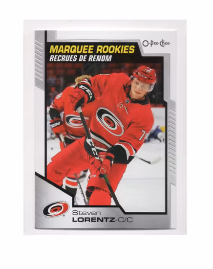 2020-21 O-Pee-Chee #619 Steven Lorentz RC (10-X283-HURRICANES)