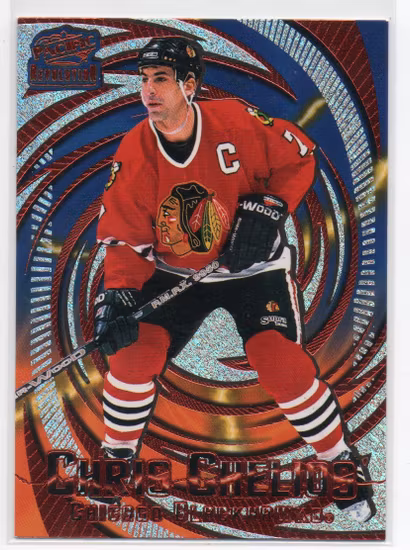 1997-98 Revolution Copper #28 Chris Chelios (40-X334-BLACKHAWKS)