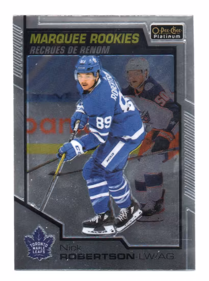 2020-21 O-Pee-Chee Platinum #153 Nick Robertson RC (20-X302-MAPLE LEAFS)