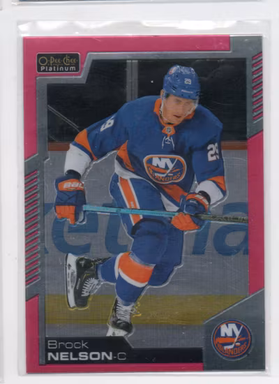 2020-21 O-Pee-Chee Platinum Matte Pink #104 Brock Nelson (10-X323-ISLANDERS)