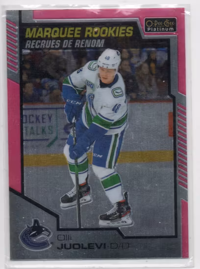 2020-21 O-Pee-Chee Platinum Matte Pink #189 Olli Juolevi (25-X323-CANUCKS)