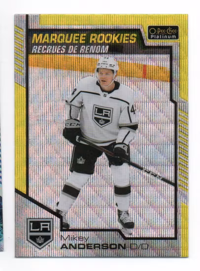 2020-21 O-Pee-Chee Platinum Neon Yellow Surge #179 Mikey Anderson (30-X304-NHLKINGS)