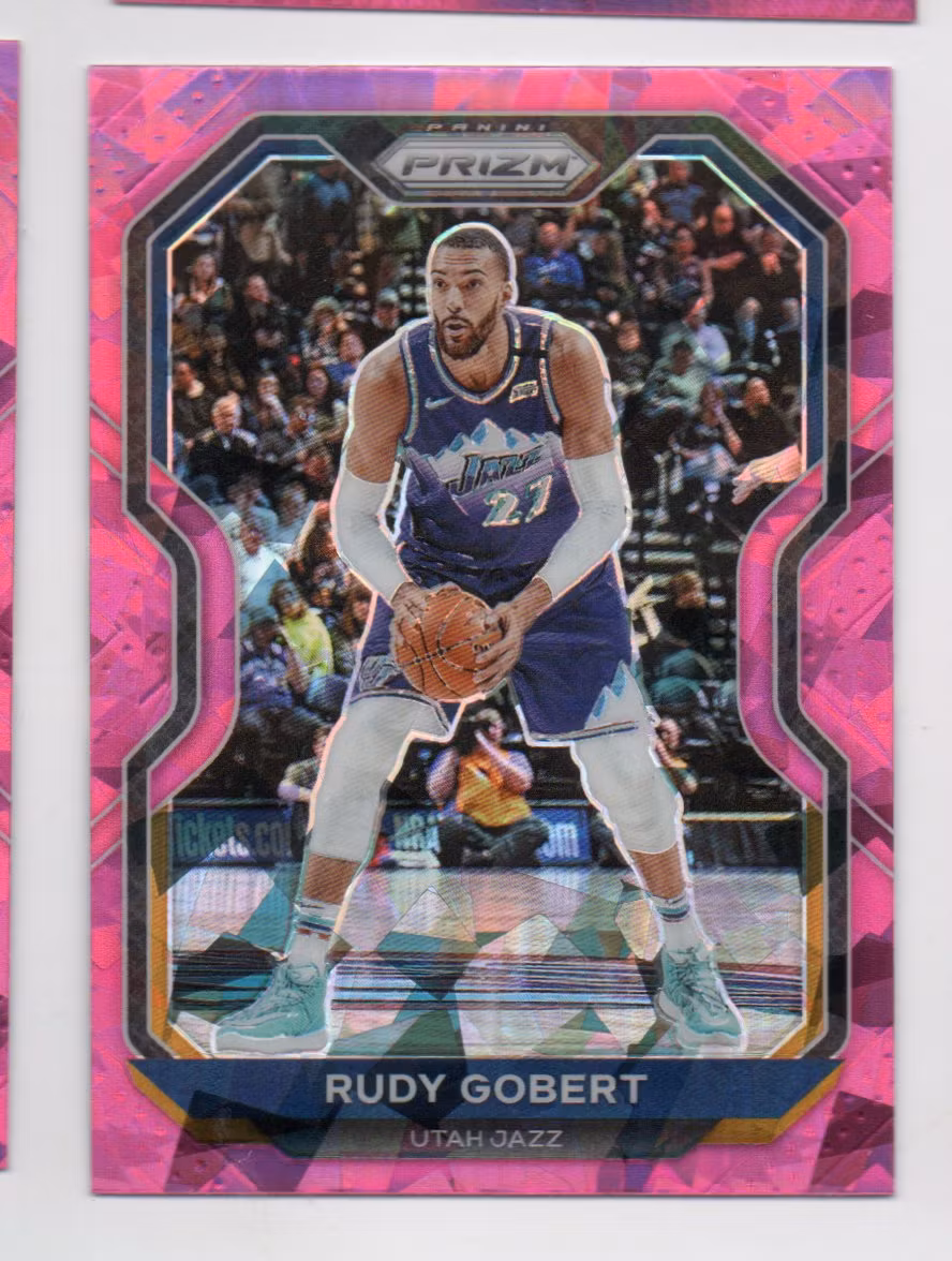 2020-21 Panini Prizm Prizms Pink Ice #53 Rudy Gobert (20-X319-NBAJAZZ)