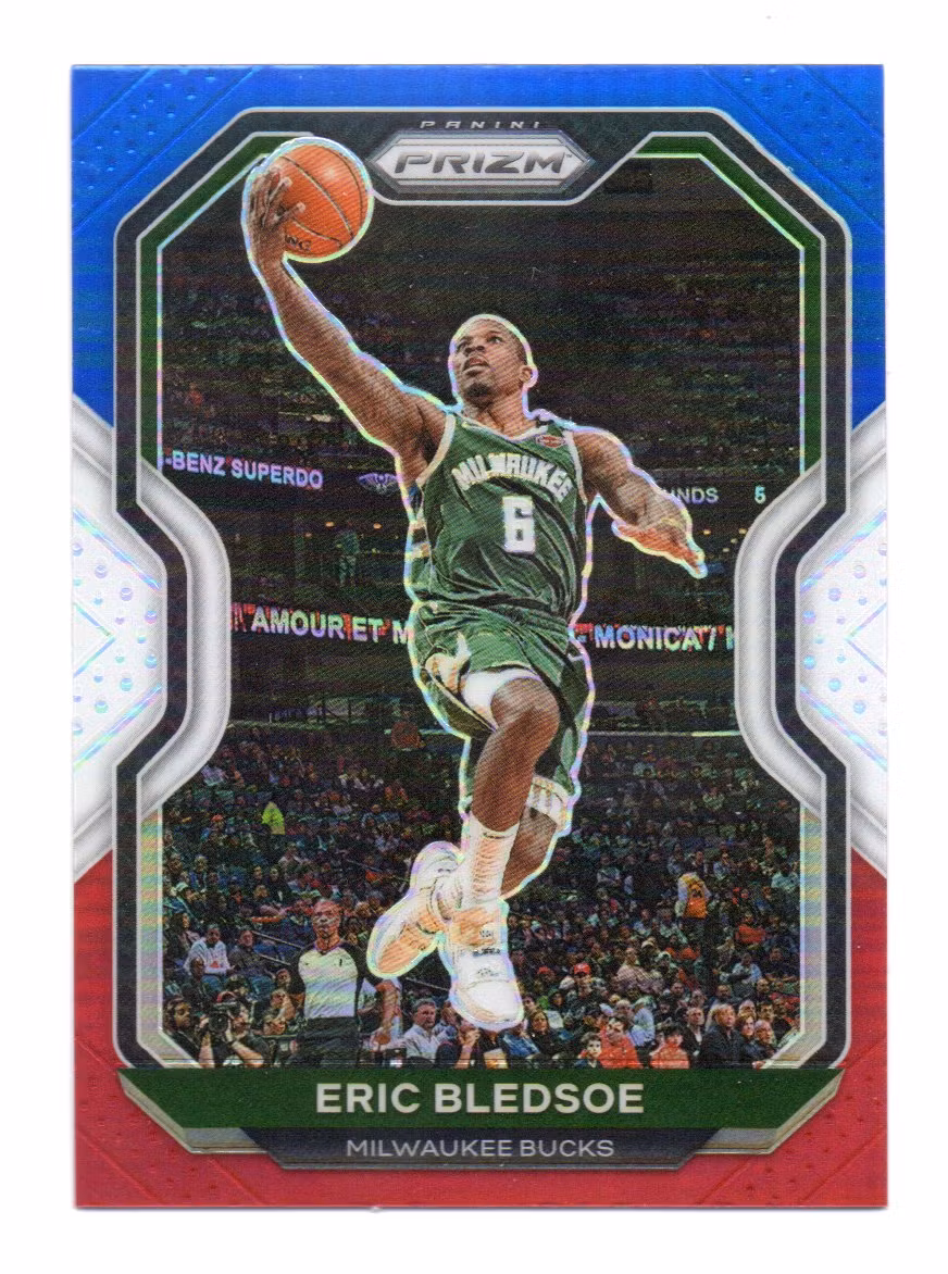 2020-21 Panini Prizm Prizms Red White and Blue #17 Eric Bledsoe (15-X322-NBABUCKS)