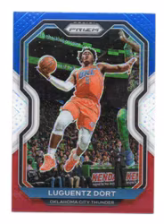 2020-21 Panini Prizm Prizms Red White and Blue #31 Luguentz Dort (20-X322-NBATHUNDER)