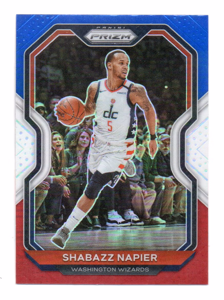 2020-21 Panini Prizm Prizms Red White and Blue #193 Shabazz Napier (20-X322-NBAWIZARDS)