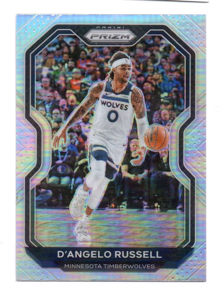 2020-21 Panini Prizm Prizms Silver #95 D'Angelo Russell (15-X328-NBATIMBERWOLVES)