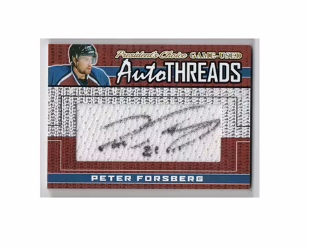 2020-21 President's Choice Autothreads #AT11 Peter Forsberg (1000-X223-AVALANCHE)