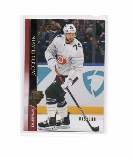 2020-21 Upper Deck Exclusives #676 Jaccob Slavin AS (40-X222-HURRICANES)