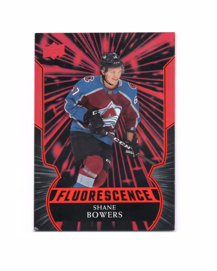 2020-21 Upper Deck Fluorescence Red #F19 Shane Bowers (30-X283-AVALANCHE)