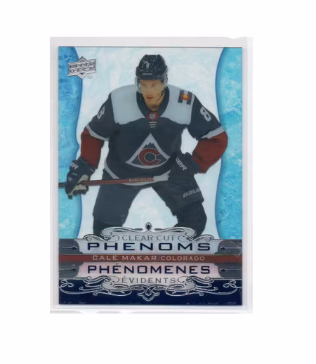 2020-21 Upper Deck Tim Hortons Clear Cut Phenoms #CC6 Cale Makar (25-X222-AVALANCHE)