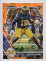 2021 Panini Prizm Draft Picks Prizms Gold Ice #145 Kwity Paye (25-X300-NFLCOLTS)