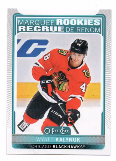 2021-22 O-Pee-Chee #523 Wyatt Kalynuk RC (10-X307-BLACKHAWKS)