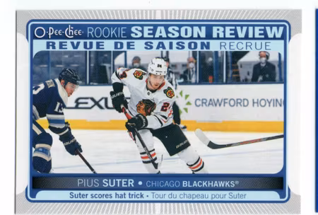 2021-22 O-Pee-Chee #542 Pius Suter (10-X307-BLACKHAWKS)