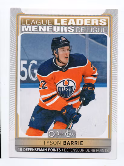 2021-22 O-Pee-Chee #586 Tyson Barrie (10-X302-OILERS)