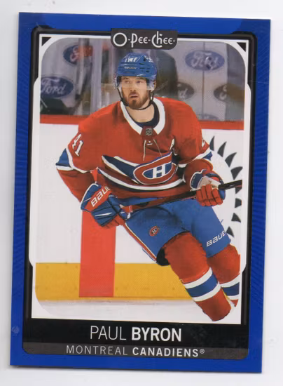 2021-22 O-Pee-Chee Blue #176 Paul Byron (10-X307-CANADIENS)