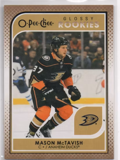 2021-22 O-Pee-Chee Glossy Gold #R12 Mason McTavish (40-X317-DUCKS)