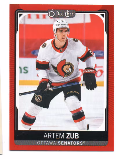 2021-22 O-Pee-Chee Red #299 Artem Zub (10-X303-SENATORS)