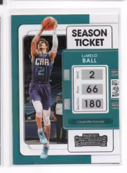 2021-22 Panini Contenders #6 LaMelo Ball (15-X336-NBAHORNETS)