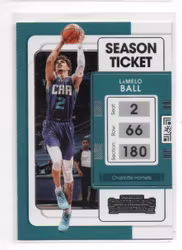 2021-22 Panini Contenders #6 LaMelo Ball (15-X337-NBAHORNETS) (2)