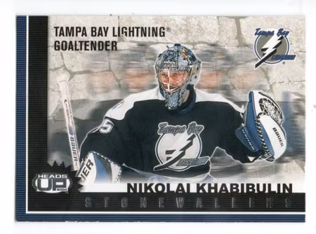 2003-04 Pacific Heads Up Stonewallers #10 Nikolai Khabibulin (10-X340-LIGHTNING)