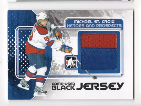 2010-11 ITG Heroes and Prospects Game Used Jerseys Black #M31 Michael St. Croix (30-X331-RANGERS)