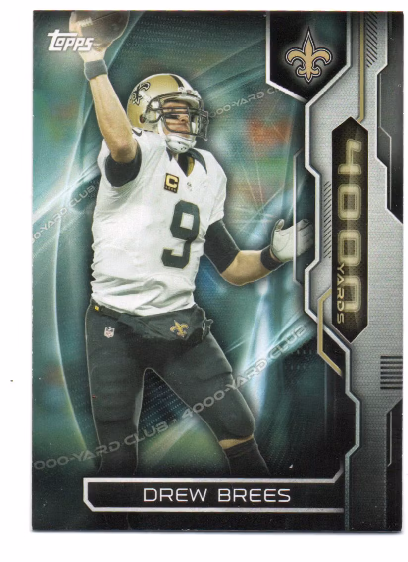 2015 Topps 4000 Yard Club #4KYCDB Drew Brees (10-X341-NFLSAINTS)