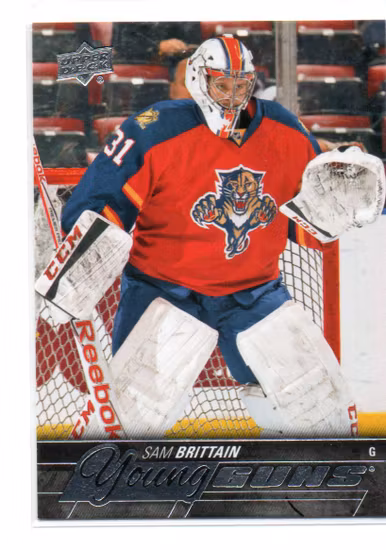 2015-16 Upper Deck #494 Sam Brittain YG RC (20-X338-NHLPANTHERS)