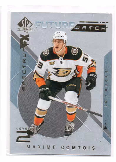 2018-19 SP Authentic Spectrum FX #S88 Maxime Comtois FW (25-X338-DUCKS)