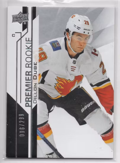 2018-19 Upper Deck Premier #76 Dillon Dube RC (30-X341-FLAMES)