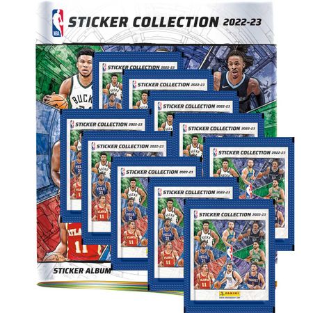 2022-23 Panini NBA Basketball Sticker Collection (Startpaket = 10st Paket + Album)