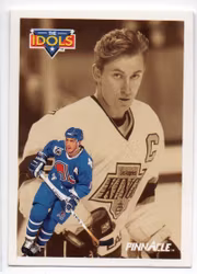 1991-92 Pinnacle #381 Joe Sakic IDOL (Wayne Gretzky) (10-X126-NORDIQUES+NHLKINGS)